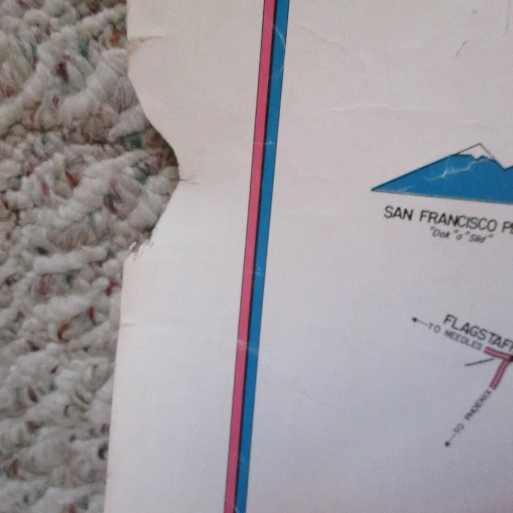 Vtg Ahasteen's Cartographic Engraving Services Navajo Nation USA Dist & Chap Map